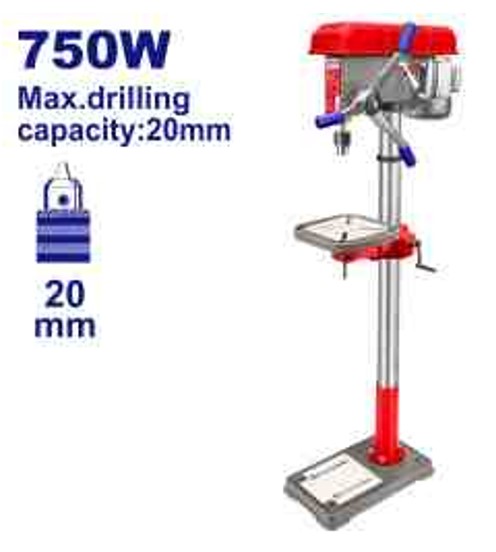 Industrial Benchtop Drill Press Machine 750W Motor 220-240V with 16 Adjustable Speed Settings - Maximum 20mm Drilling Capacity Precision Hole Making Tool Equipment 50kg